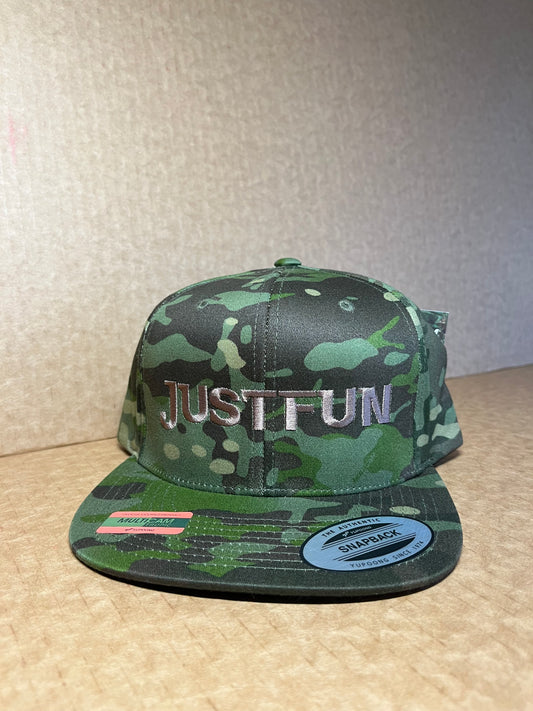 JUSTFUN Trucker Hat Flat Long J Multicam/Brown