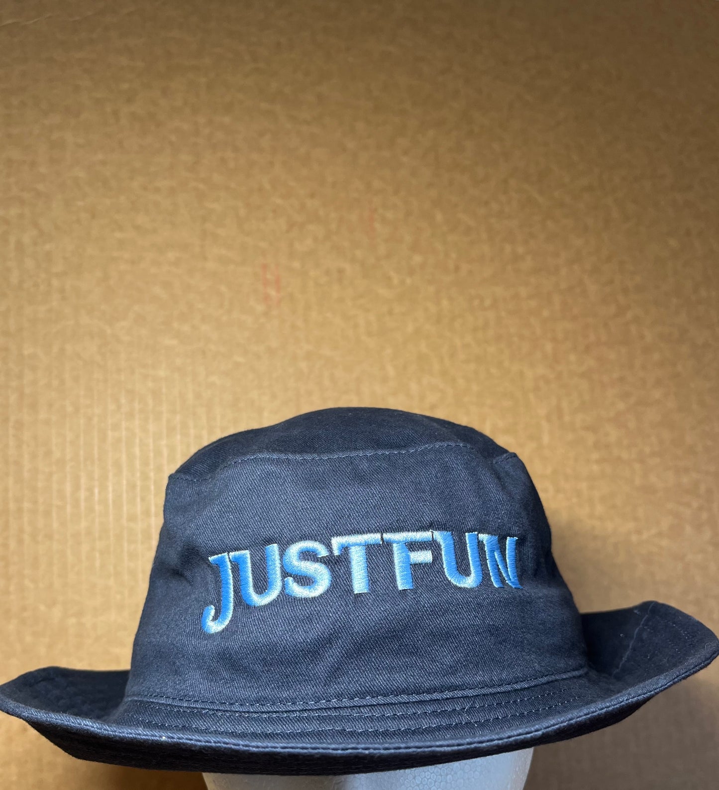 JUSTFUN Long J Bucket Hat Navy/Blue