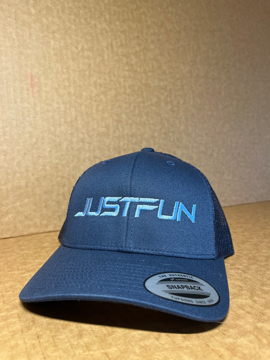 JUSTFUN Trucker Hat Rounded Embroidered Sharp Navy/Blue